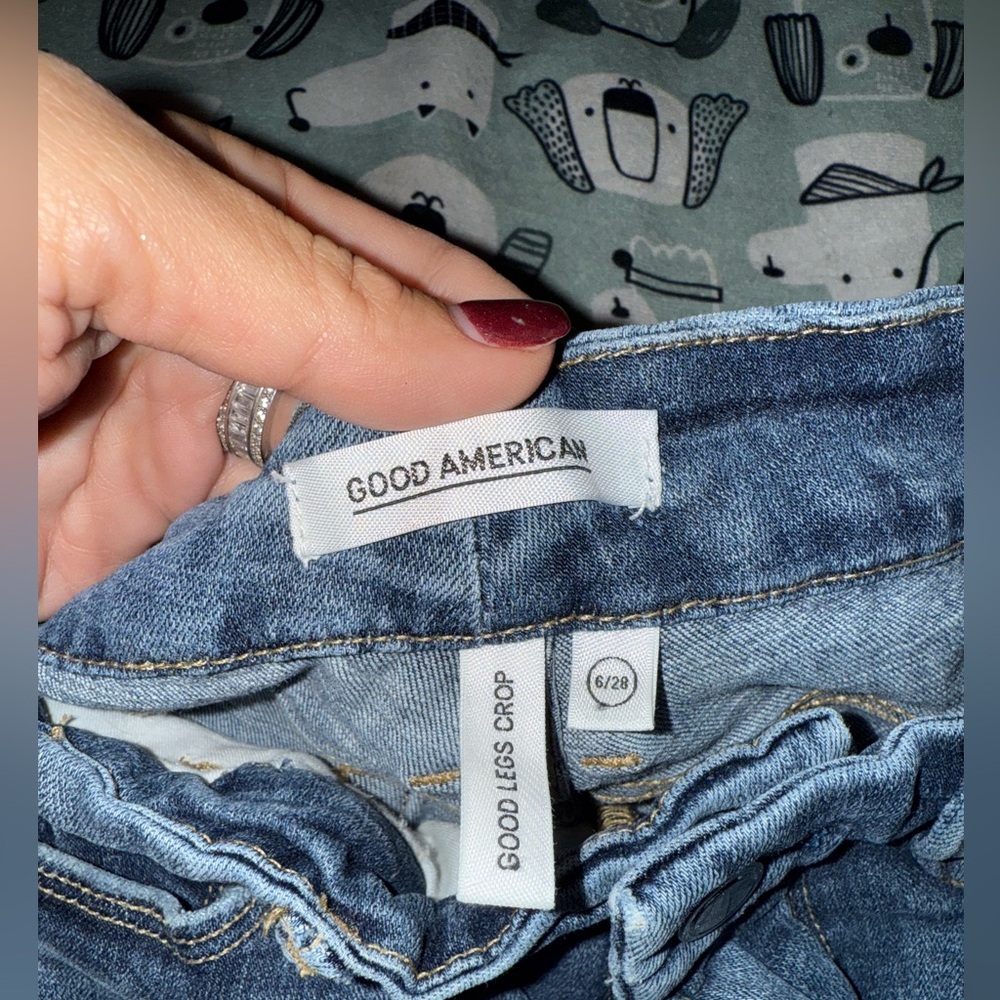 Good American Good Legs High Waist Crop Skinny Jeans iSize 6
